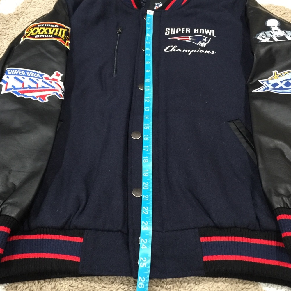 New England Patriots Champs Wool/Leather Men’s L - Picture 4 of 7
